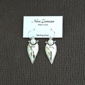 Noa Zuman Inverted Teardrop💧 With Freshwater Pearl Earrings